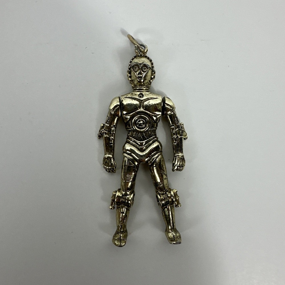 VTG‎ 1977 Star Wars C3PO Necklace Pendant Charm 20th Century Fox Original RARE
